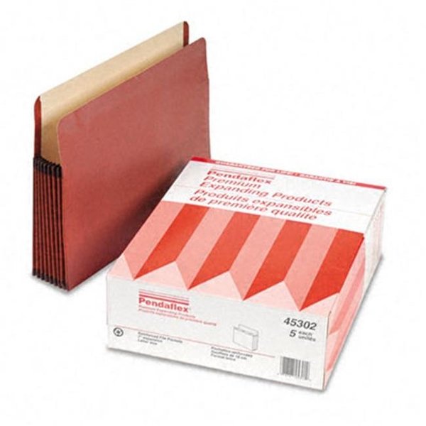 Esselte Pendaflex Corporation Esselte Pendaflex 45302 Watershed 7   Expansion File Pocket  Straight  Letter  Red  5/Box 45302